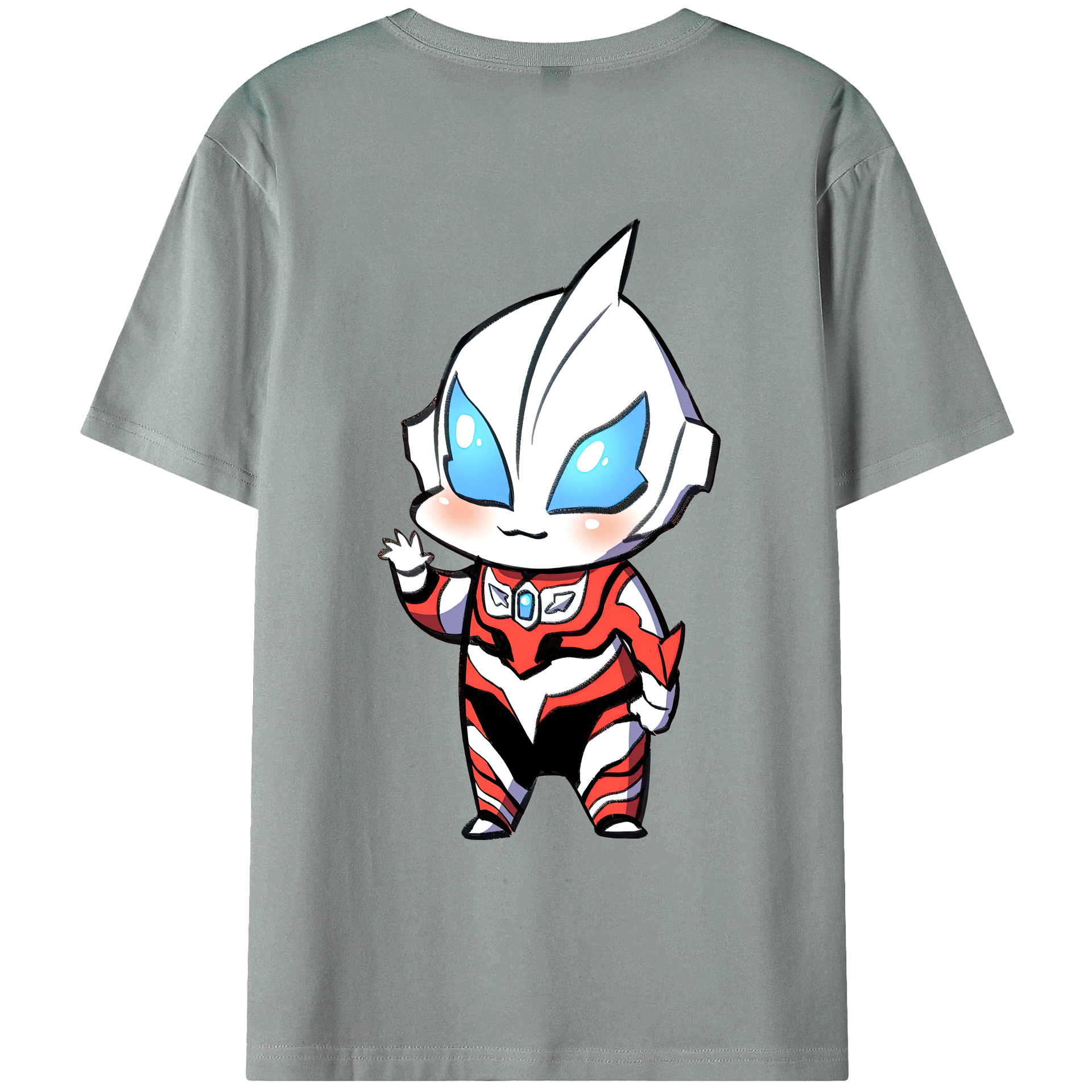 （画像用） ウルトラマン Ultraman 綿100％ メンズ半袖Tシャツ（バックプリント） 通気性